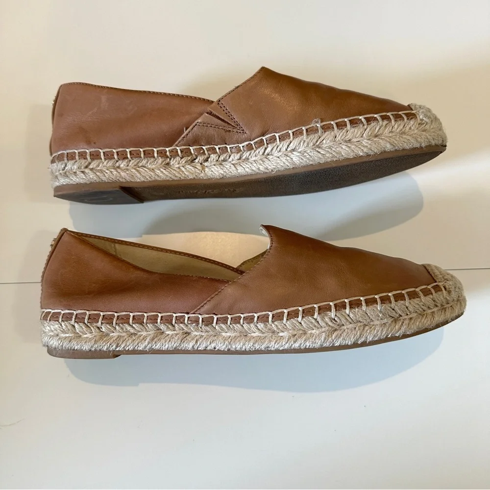 Sam Edelman Women’s Kesia Light Brown Genuine Leather Espadrille Flats sz 7M